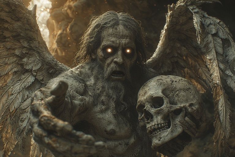 Terrifying horror creation of Lucifer ominously tempting you...