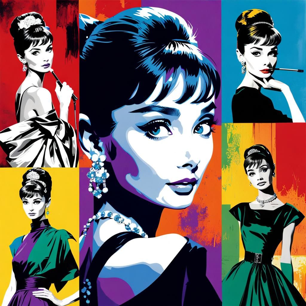 Audrey Hepburn pop art    by @Anaa