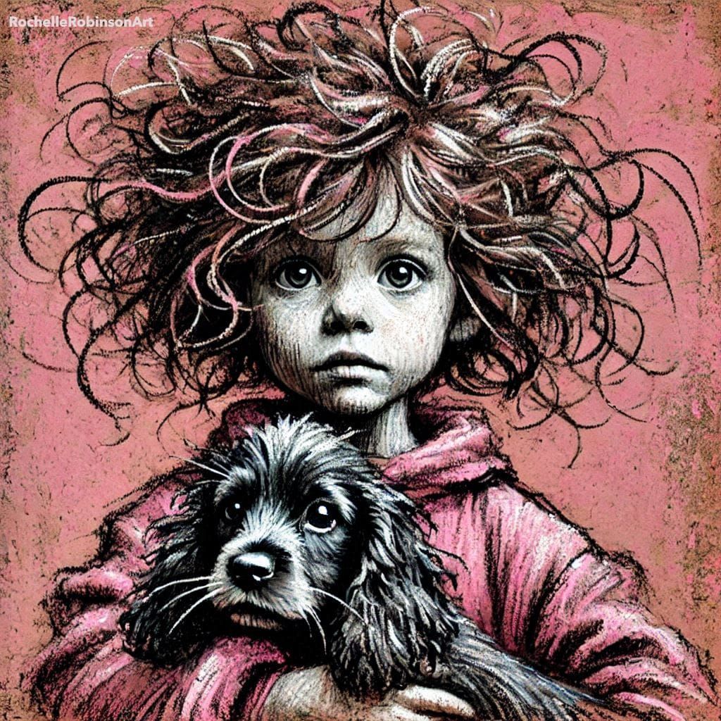 A Girl and Her Dog Mel