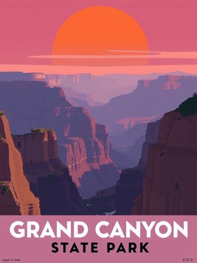vintage art-deco travel poster  by @MoonWolf