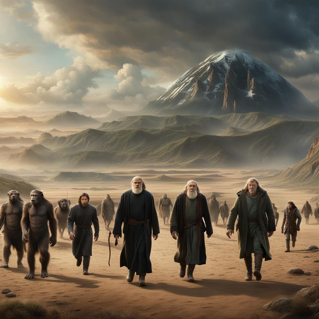 Top part if creation reads: The Evolution of Humans

From le...