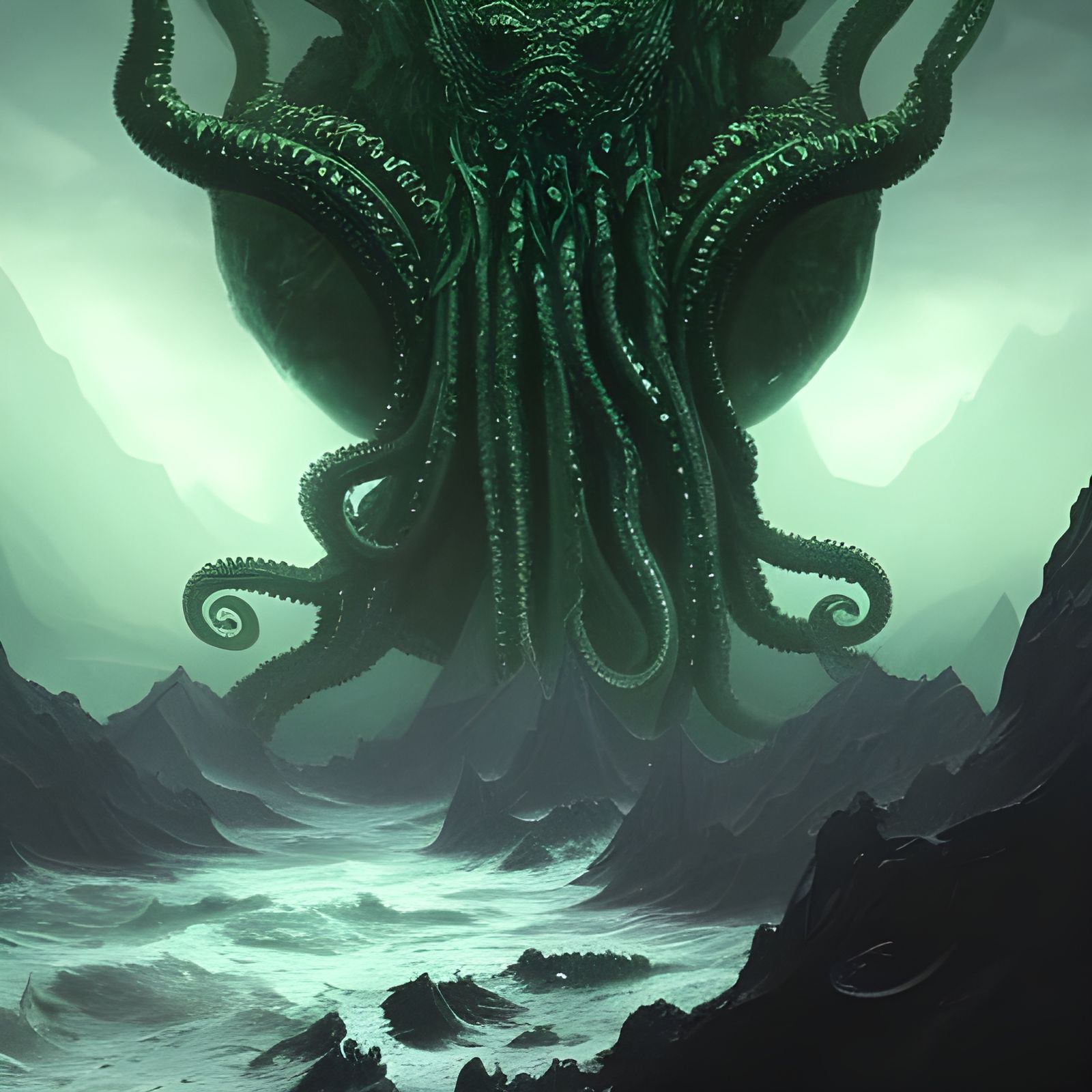 All Hail, The Great Cthulhu! - AI Generated Artwork - NightCafe Creator