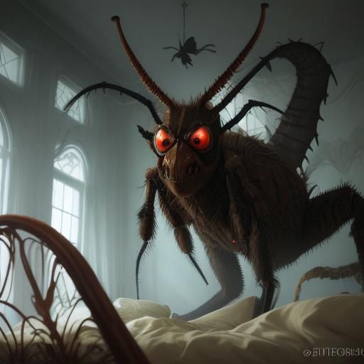 Absolutely horrifying nightmarish 
humanoid creature evil corrupted 8 foot tall animal man eater monstrosity 🐜🕷️🦟🦗🦂drooling fly bug dro...