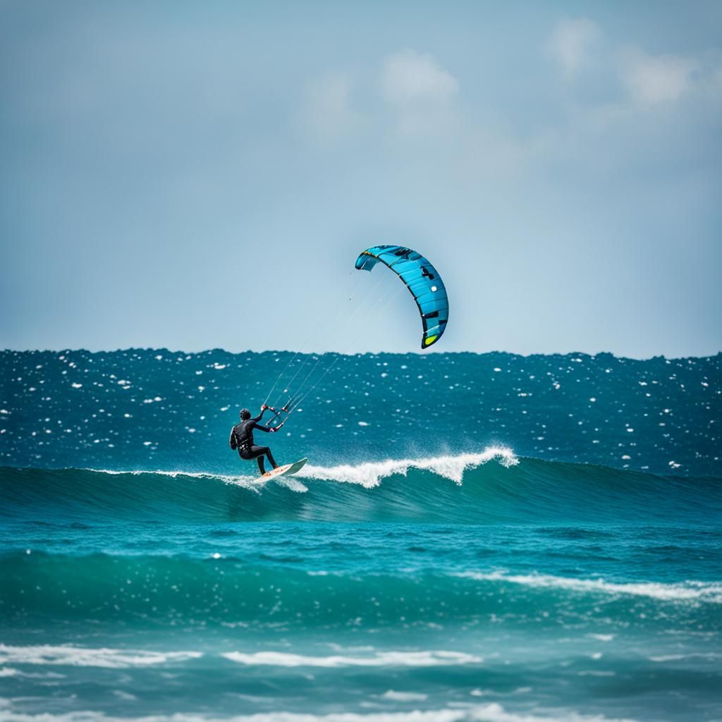 Kite surfer waiting for that perfect wave to come  by @LP-13