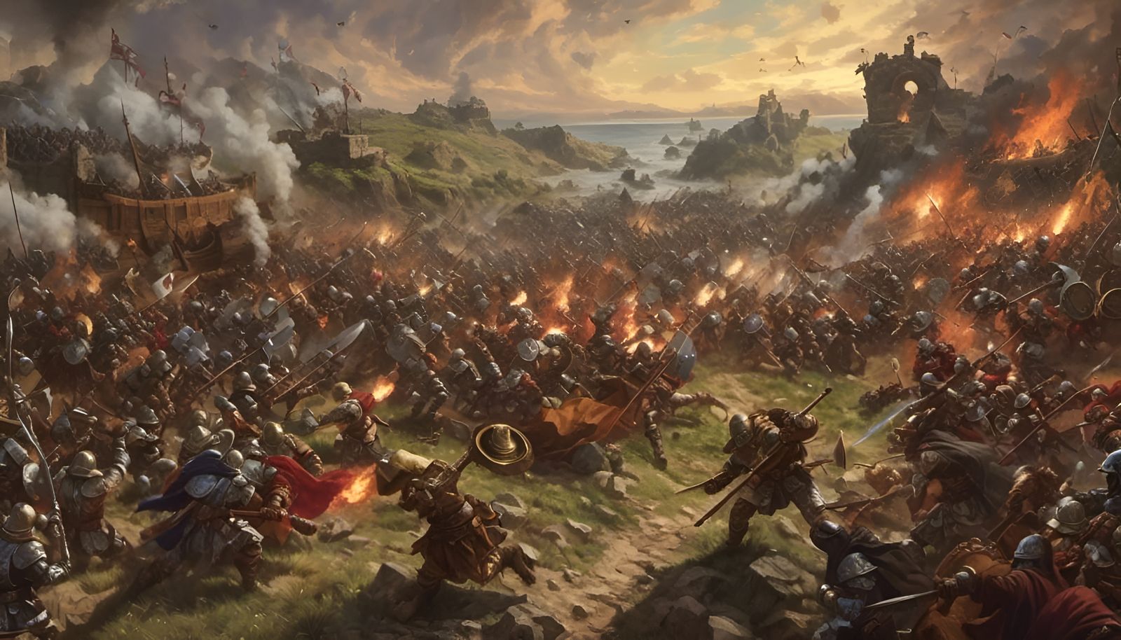 Epic battlefield, in the style of <lora:aZovyaRPGV2art:1.0>