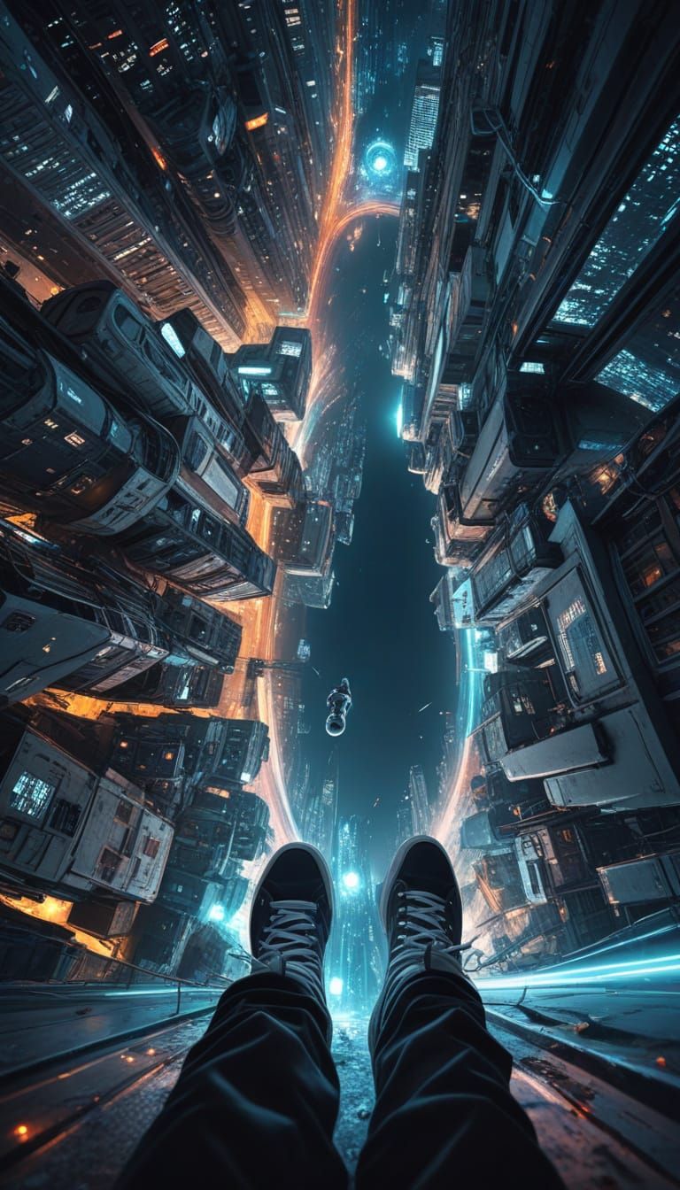 Falling city  by @Fantasylooking
