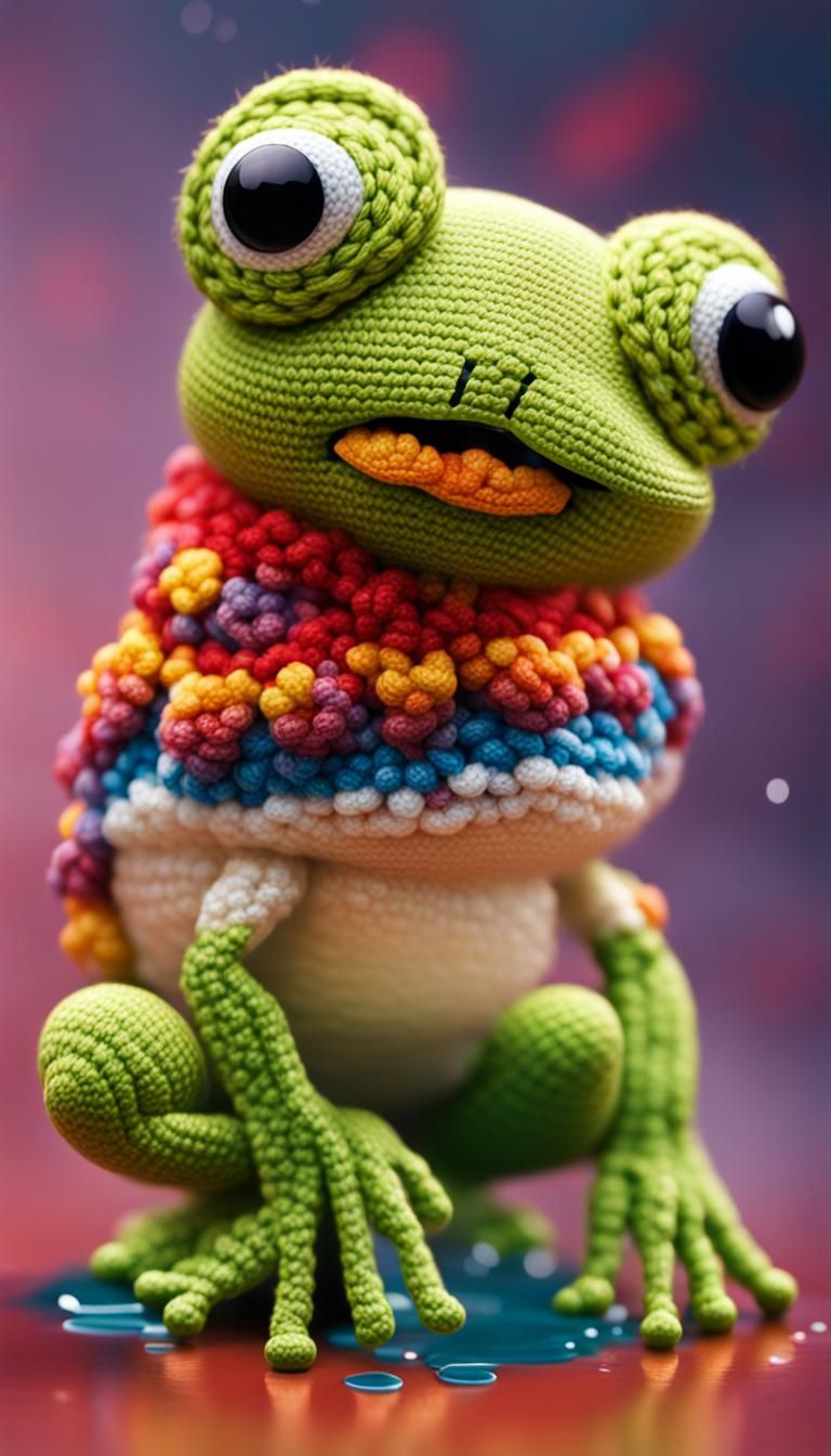 Amigurumi, frog, HW*
