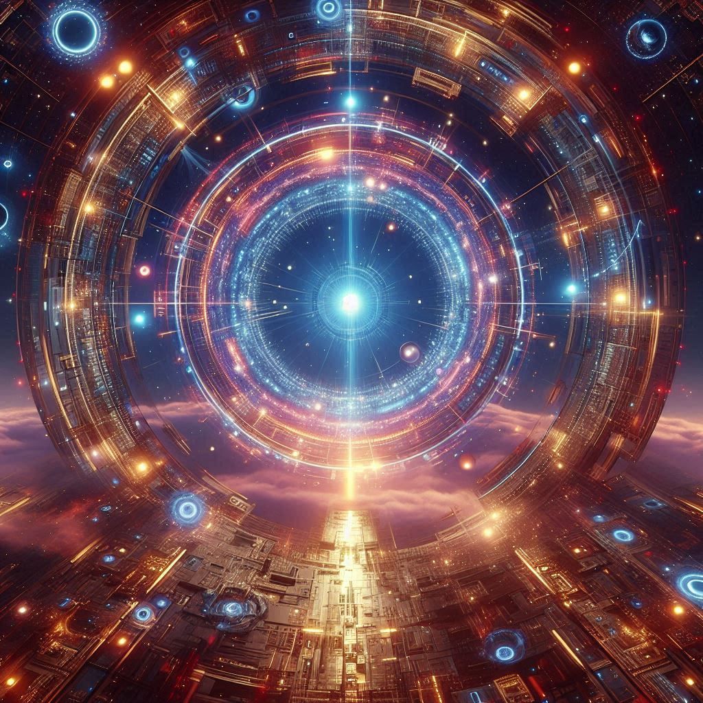 Futuristic sci fi Clock