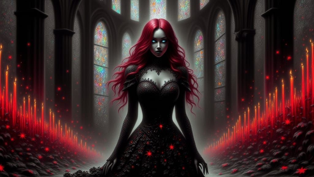 arms raise up hair blows back