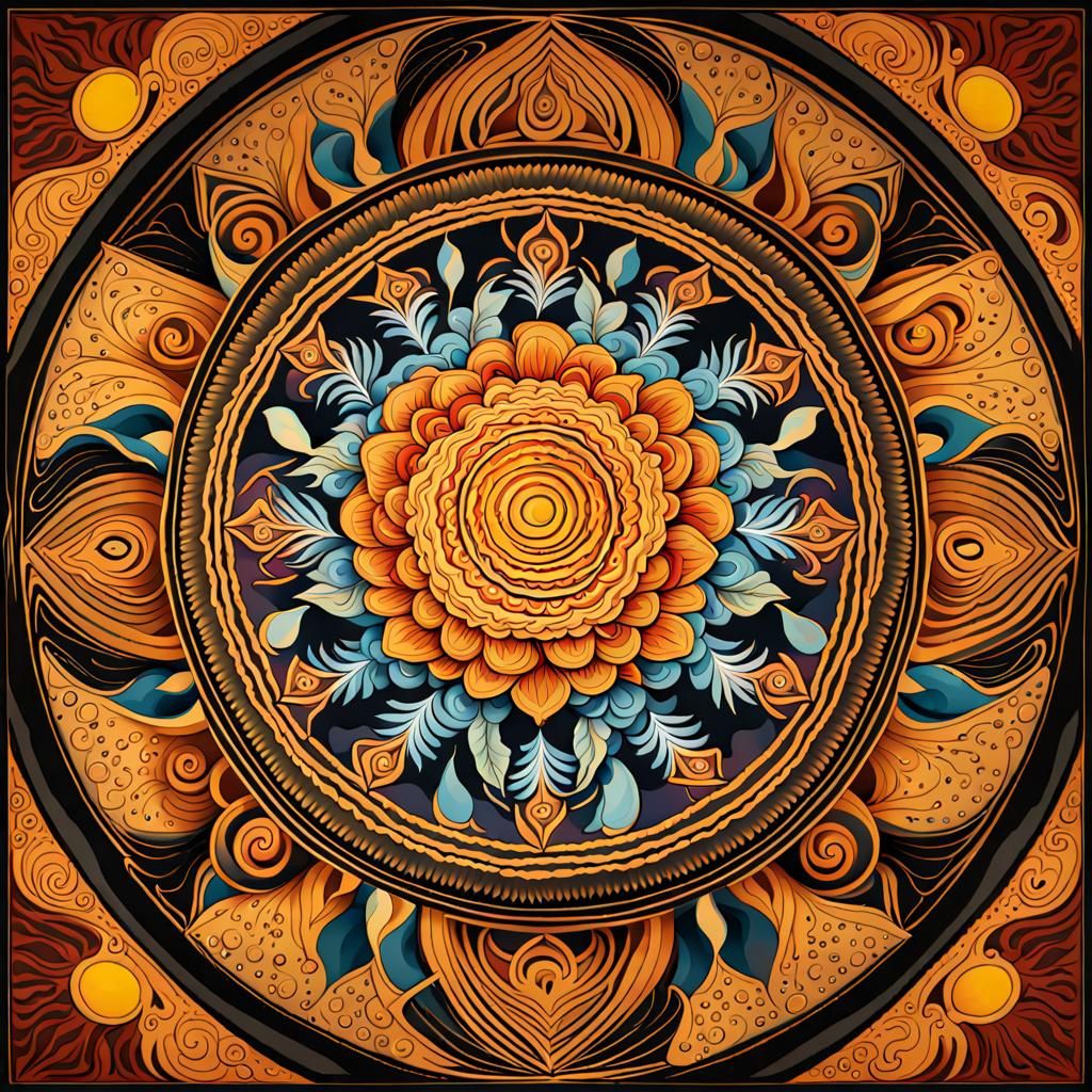 an abstract representation of Nirvana in the form of mandala - AI ...