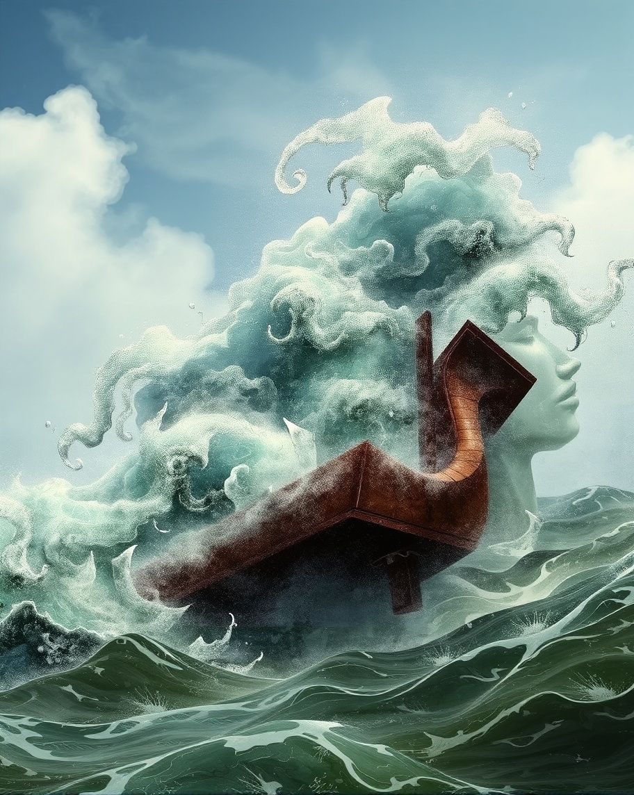 Waves of sound breaking Over the shore and my dreams I awake tasting salt