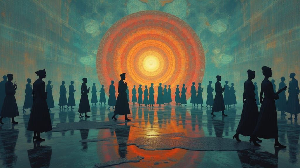 <lora:PsychedelicSpace:1.0> <lora:StairsNCases:1.0>