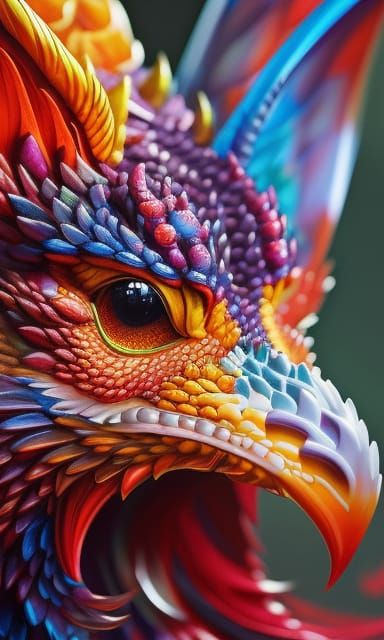 Rainbow dragon   by @LoscoFiguro