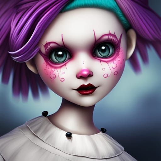 Clown doll - AI Generated Artwork - NightCafe Creator