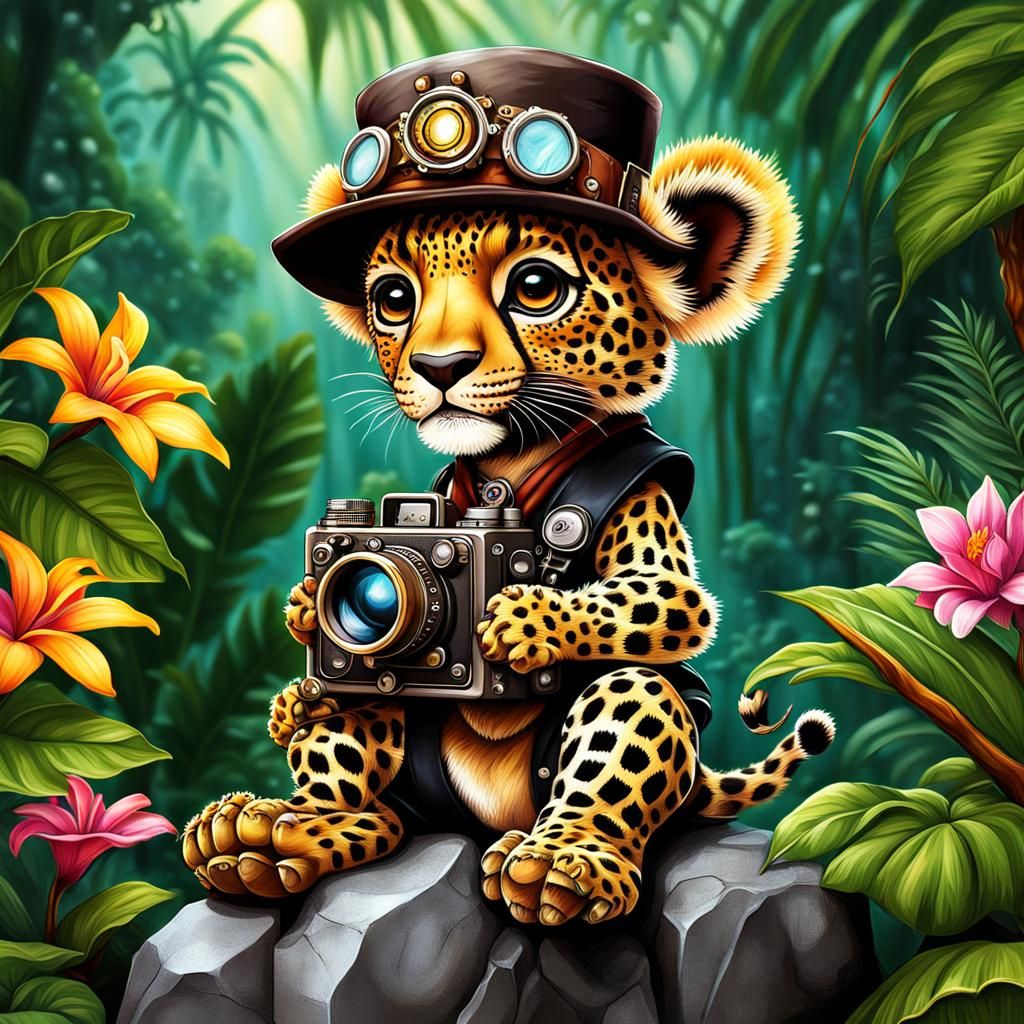 The Plant Hunter, Steampunk Leopard Cub 