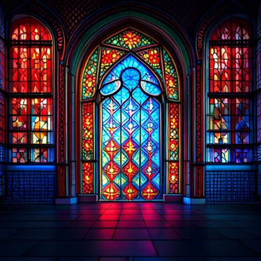 Stained glass windows - AI Generated Artwork - NightCafe Creator