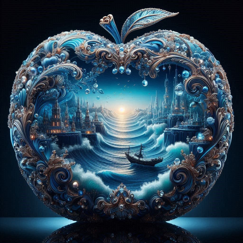 Oceanview in an apple