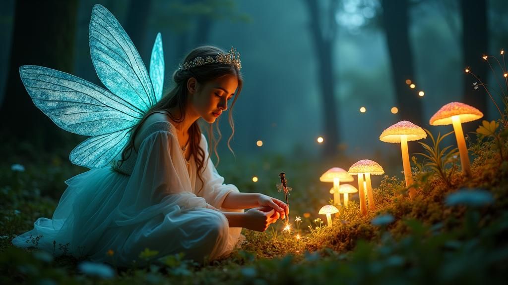 Fairy tending her harden