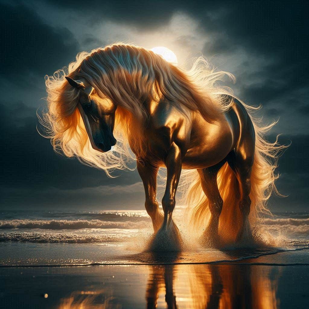 Under a bright moonlight