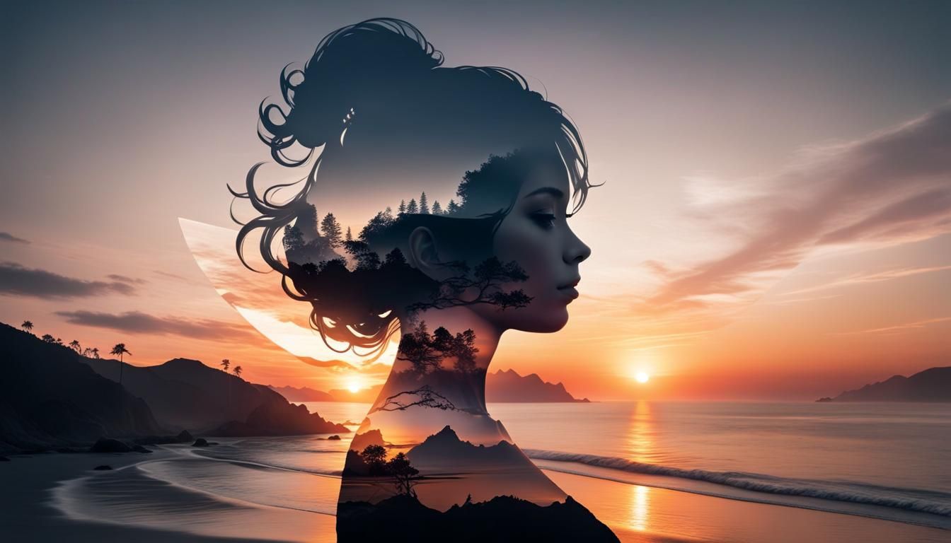 "High quality, 8K Ultra HD, a beautiful double exposure that...