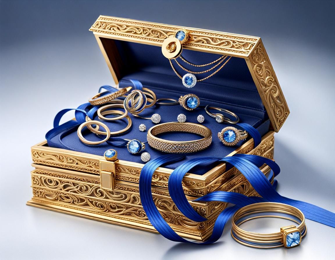 Jewellery Box #35 - Blue