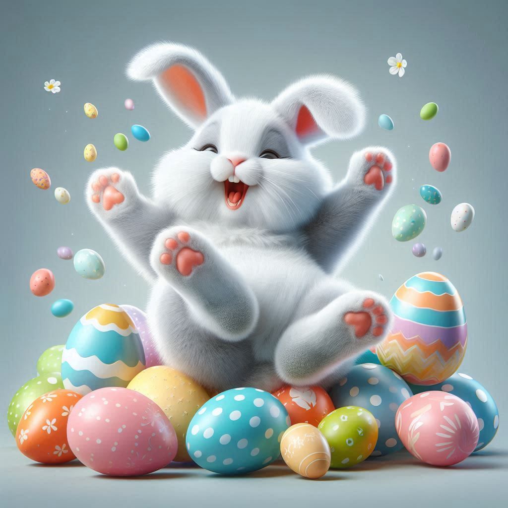 White Easter Bunny