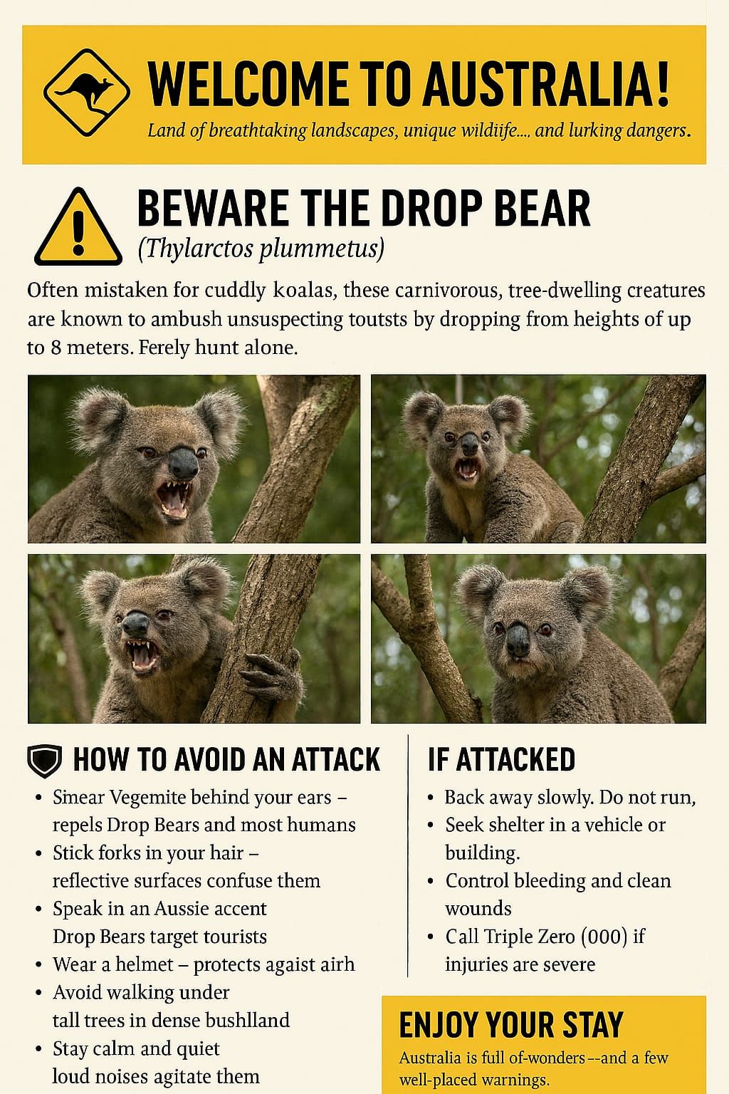 Australian tourism warning!