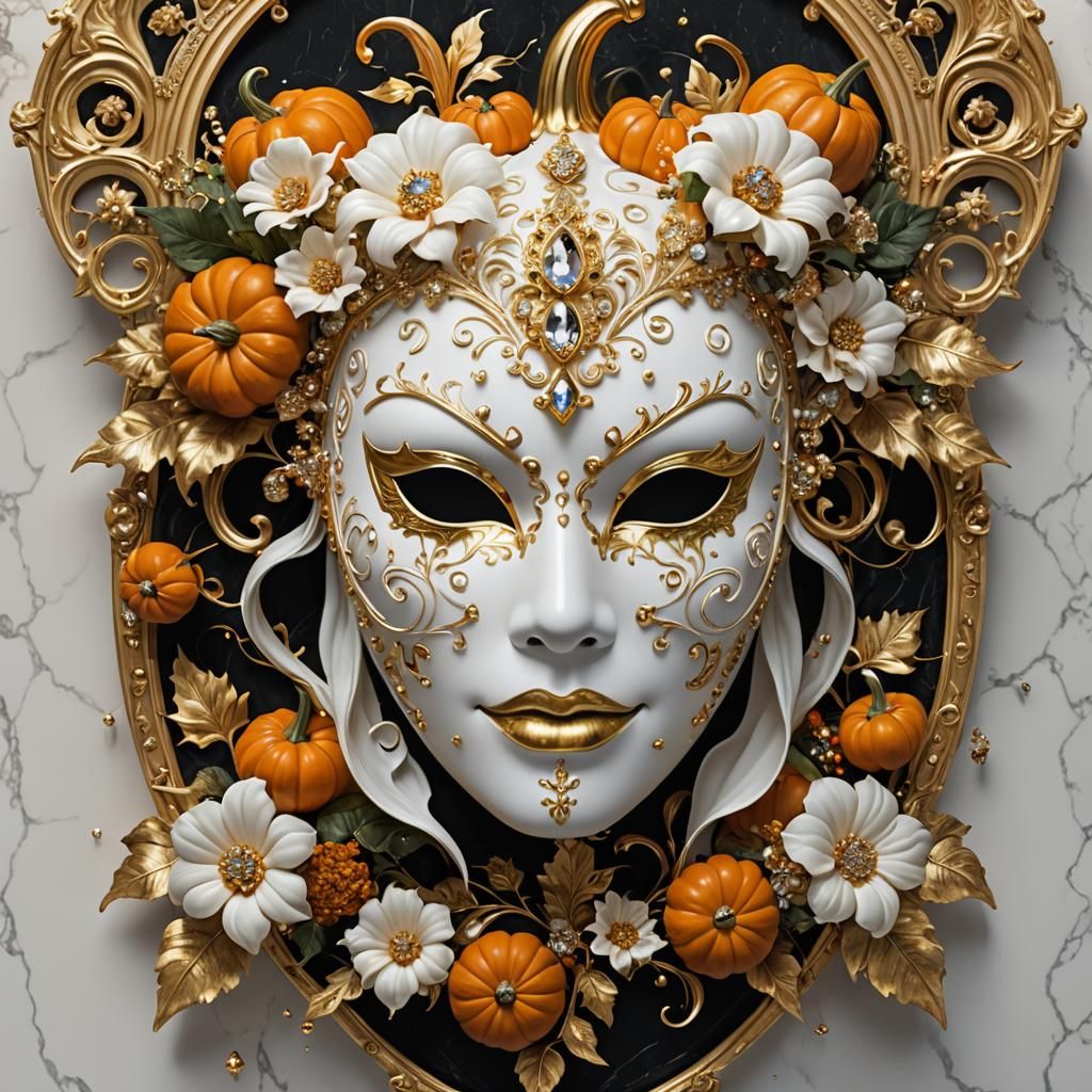 Venice white mask  by @JStLAiArt