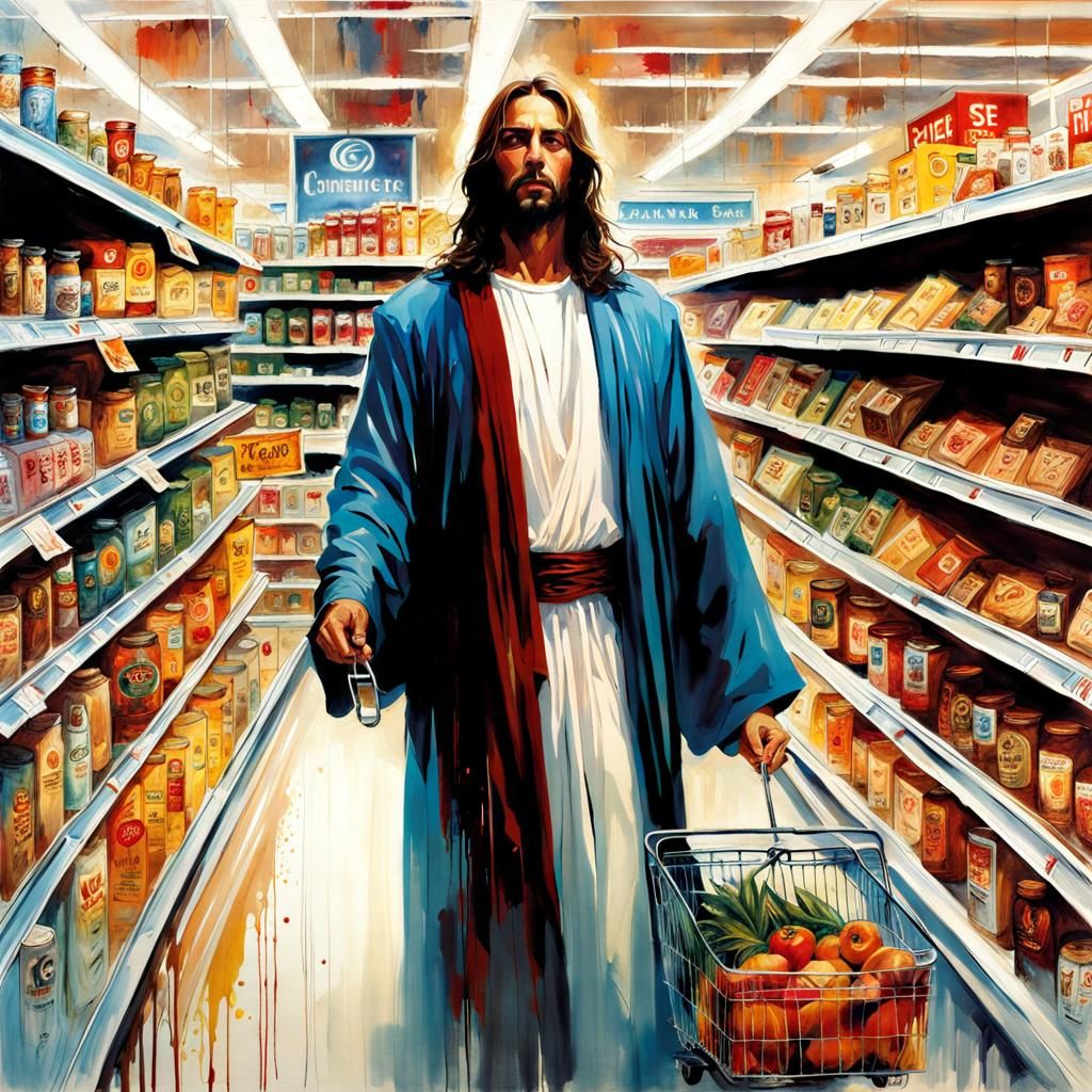 Jesus in supermarket