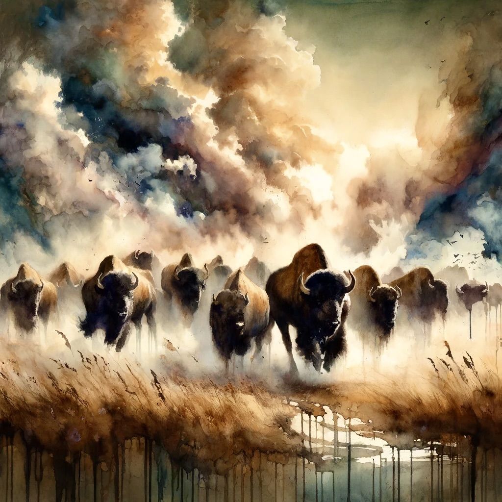 "Thundering Spirits of the Plains"  by @Red-Warrior