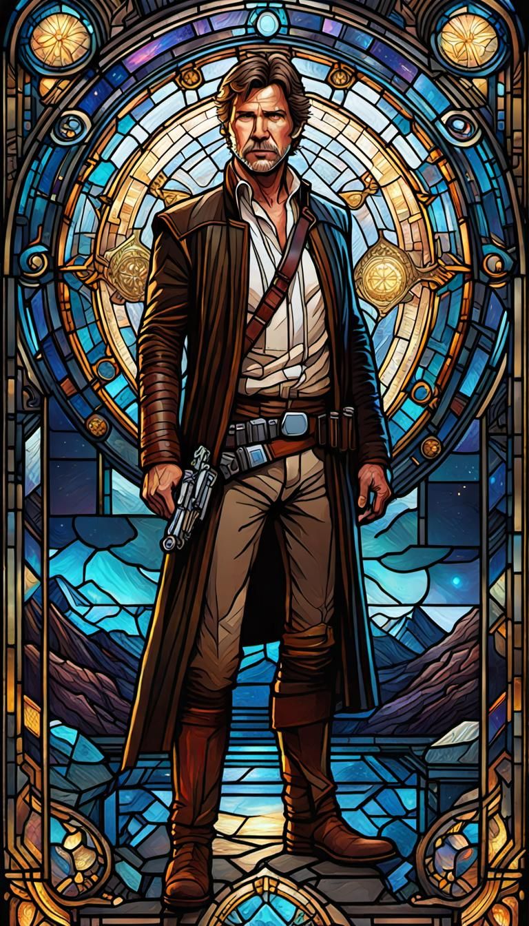 Han Solo in Stained Glass  by @somniamea