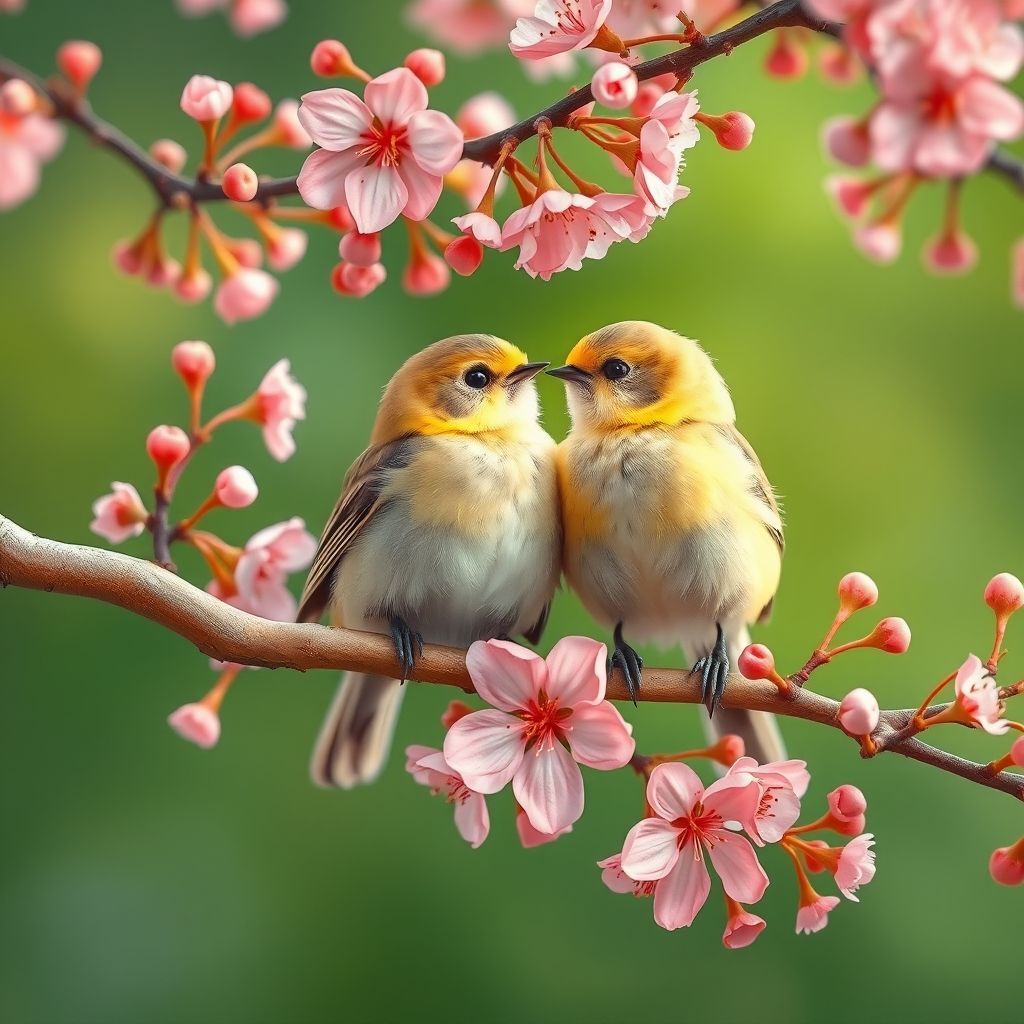 Two small, yellow-and-white white-eyes