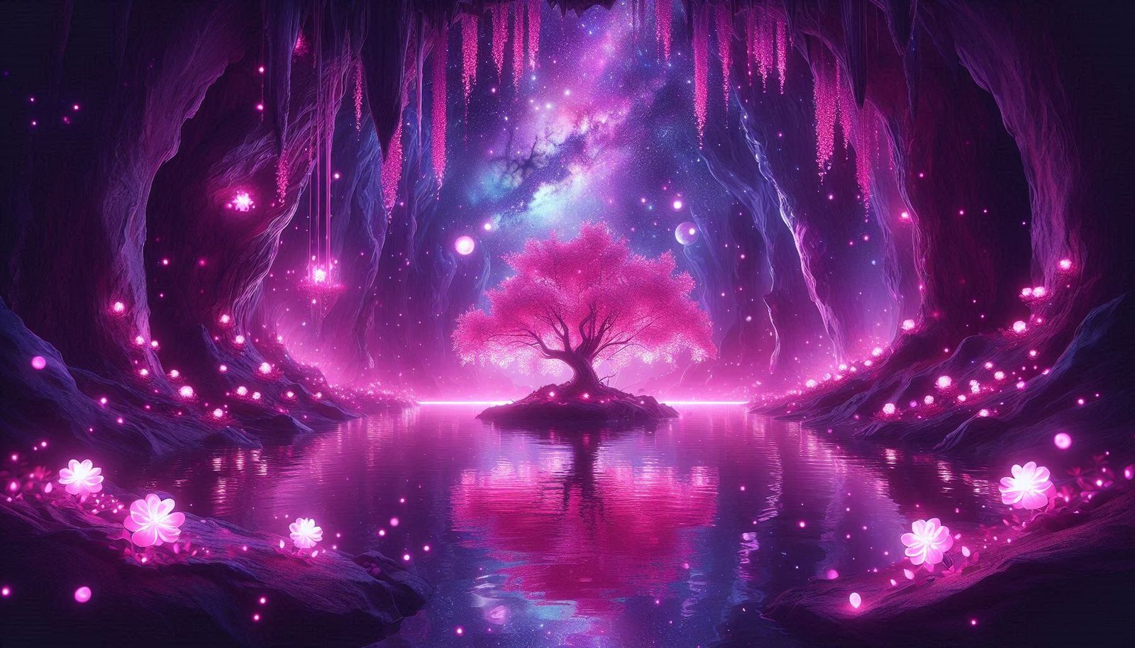 Cherry blossom ethereal galaxy