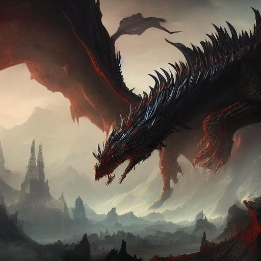 black dragon - AI Generated Artwork - NightCafe Creator