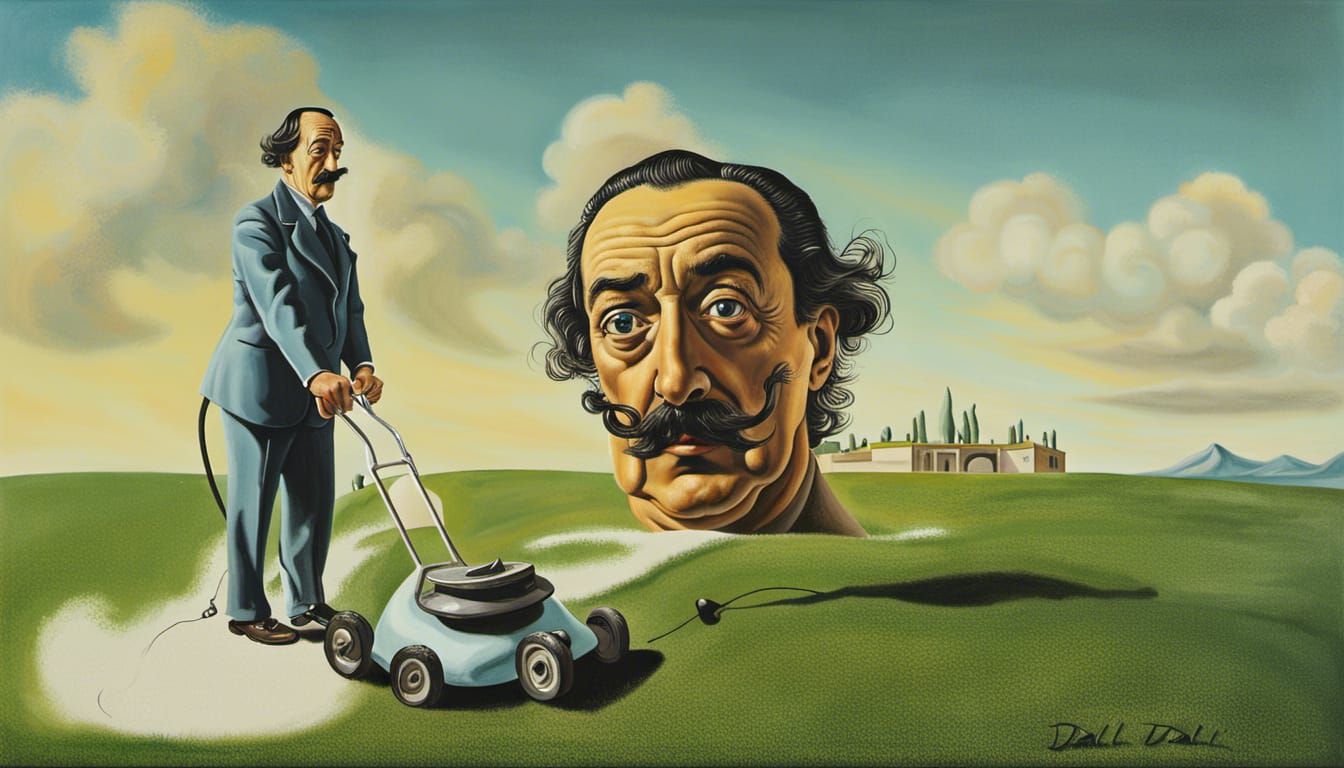 Salvador Dali lawn service  by @Bill