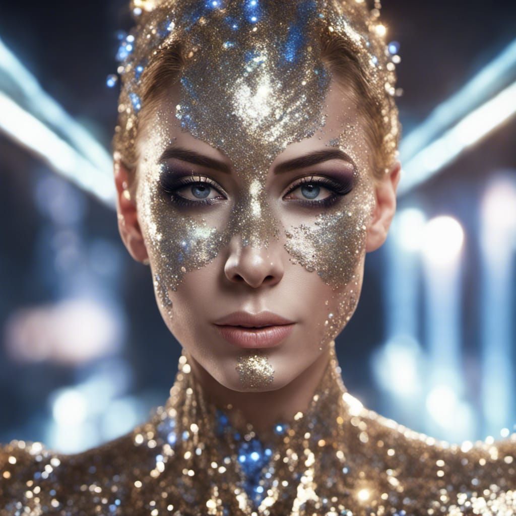 Glitter makeup