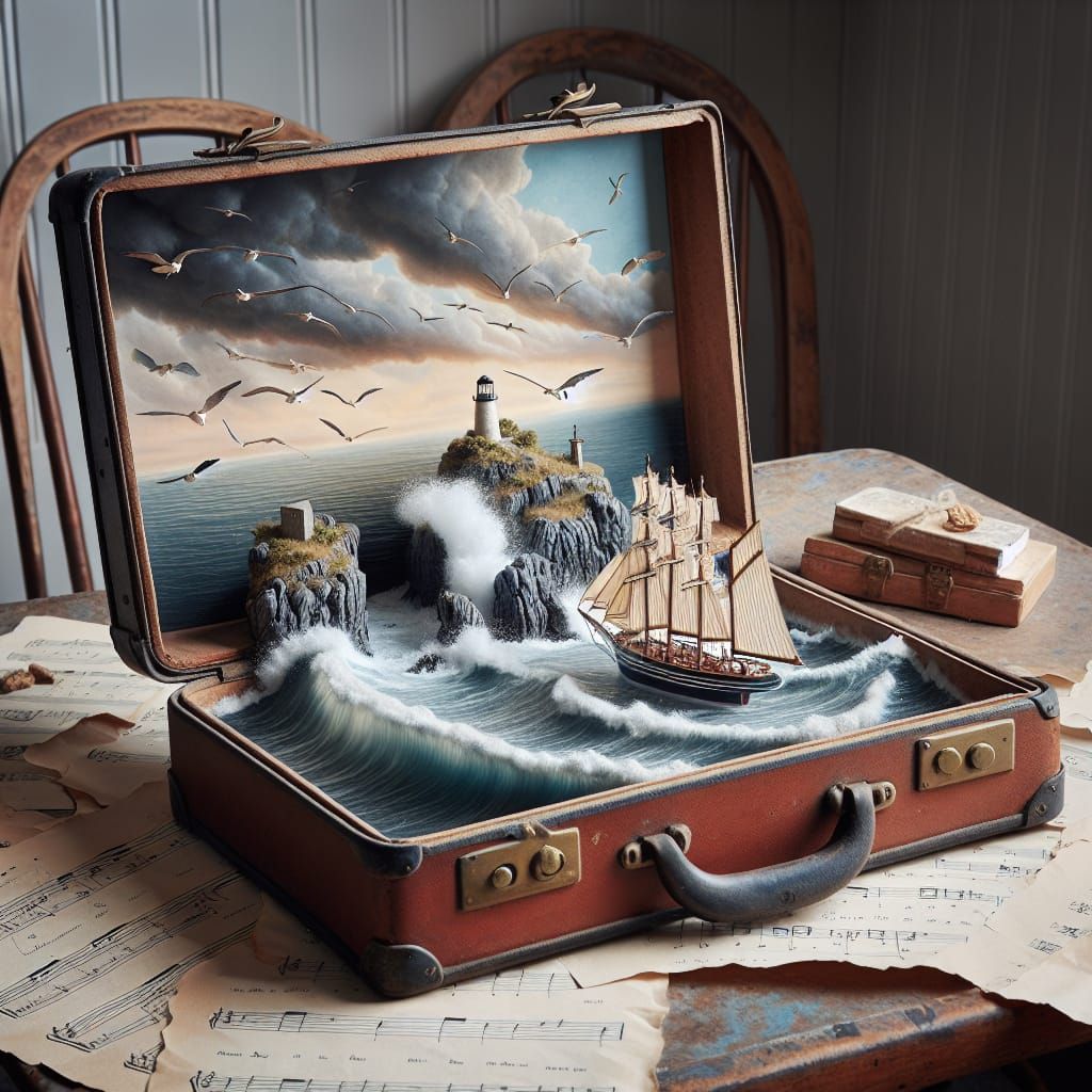 Seascape Diorama  by @Chickadee