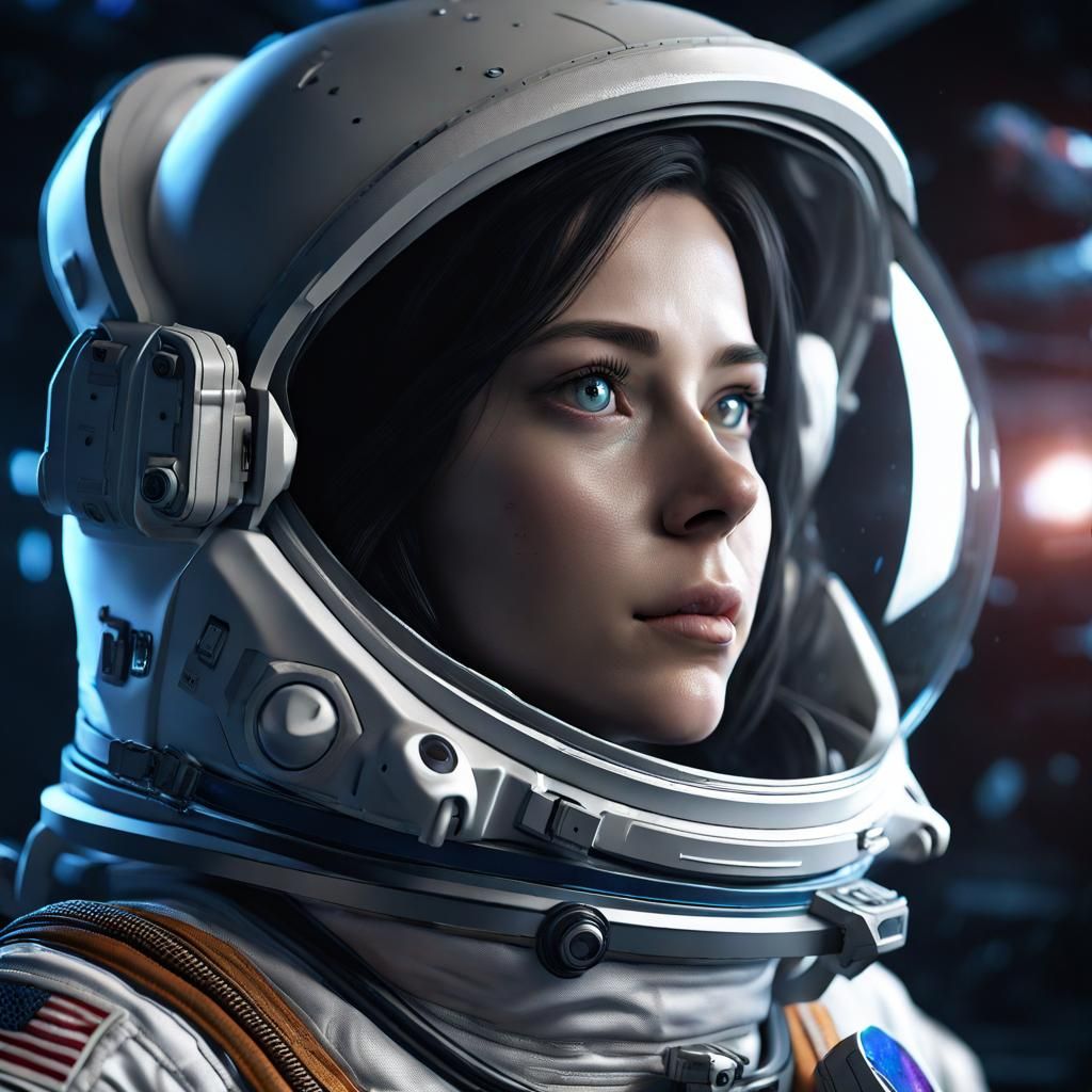 fem astronaut V - AI Generated Artwork - NightCafe Creator