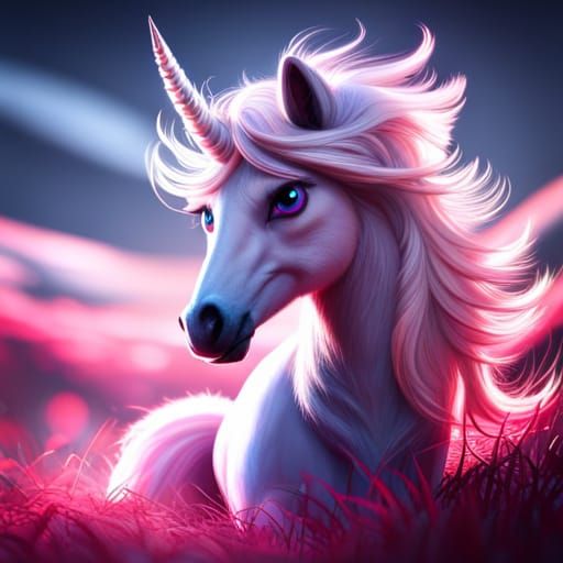 Rainbow Unicorn: Create a unicorn with a coat that is an explosion of  colors, with a horn that glitters like a prism. This unicorn could be -  AI Generated Artwork - NightCafe Creator