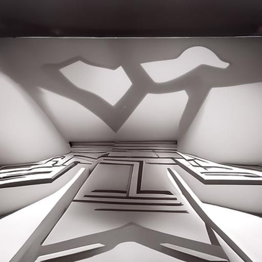 Illusory symmetry Escher and Keith Haring volumetric lightin...