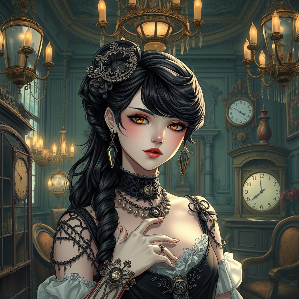 Ethereal Victorian Muse Trapped in Time