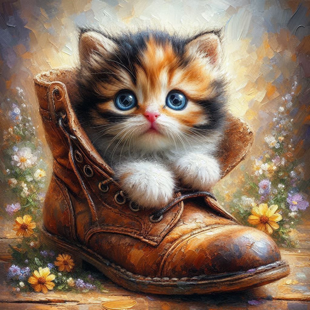 A Fluffy Kitten in the Boot 😸😸