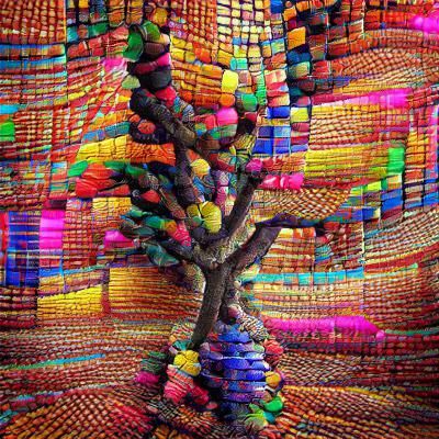 Colorful Woven Tree