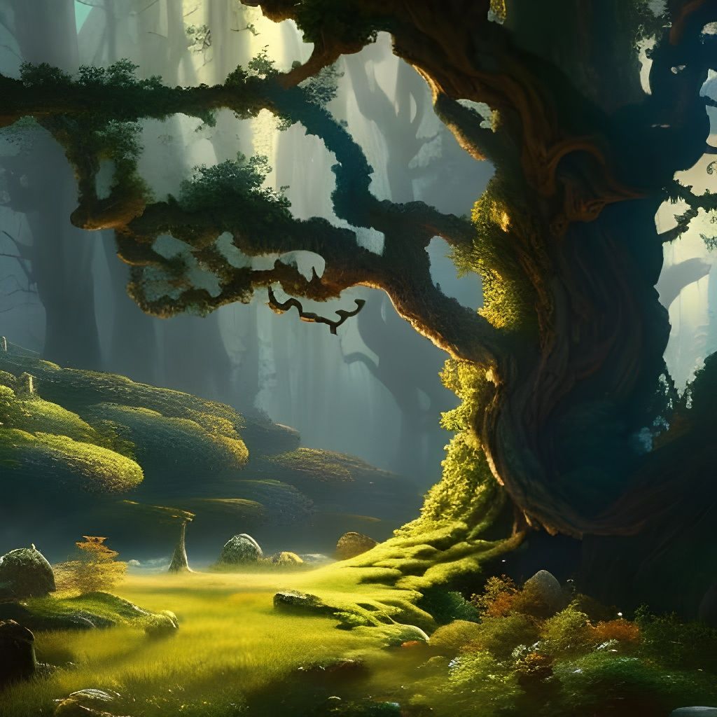 The Old Oak Tree - Ai Generated Artwork - Nightcafe Creator