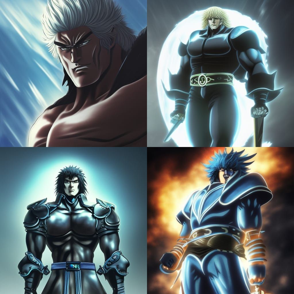 Hokuto no ken big boss villain with full armor and sinister ...
