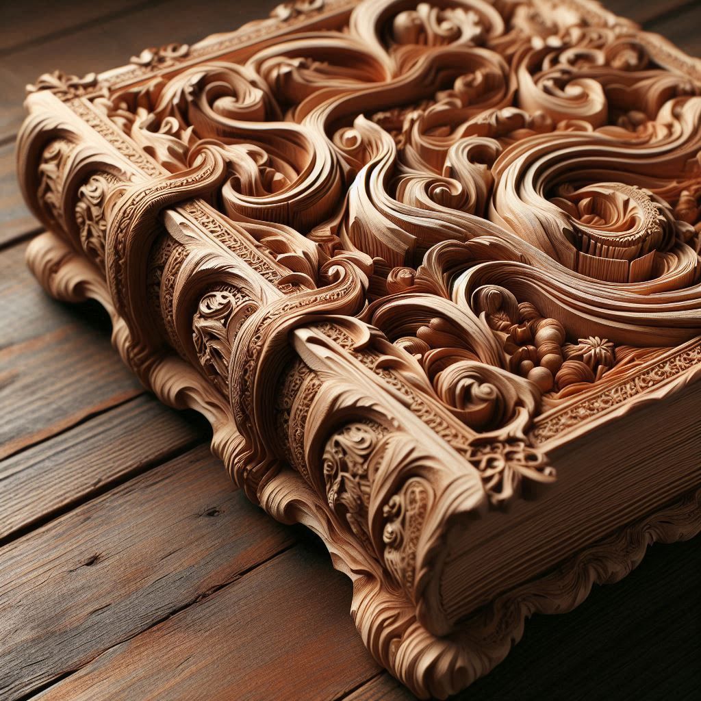 Carved book