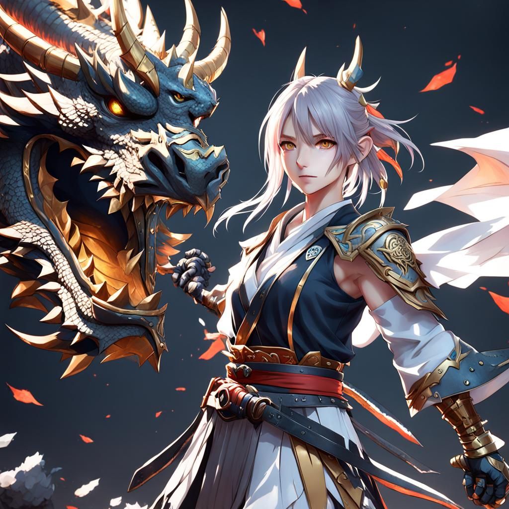 Dragon fighter girl