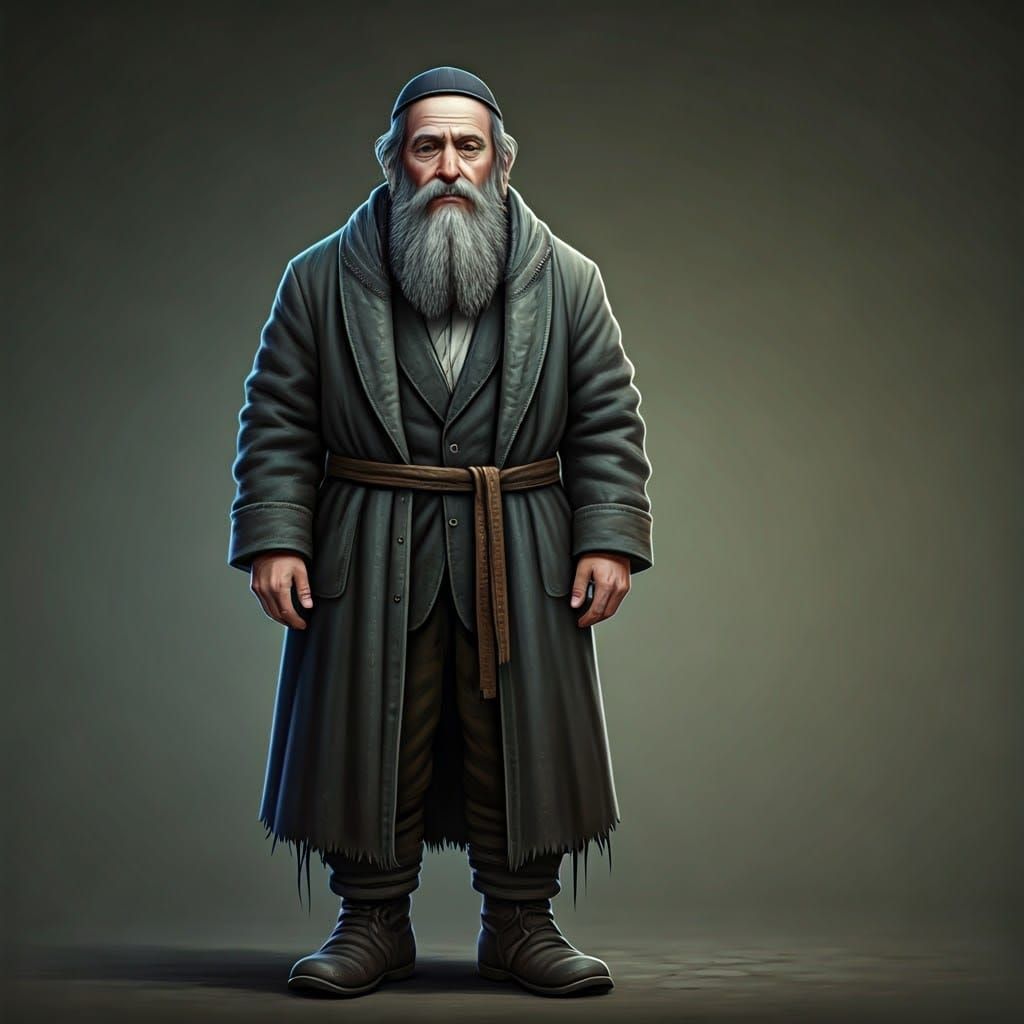 Traditional Eastern European Jewish Man with Full Beard and ...