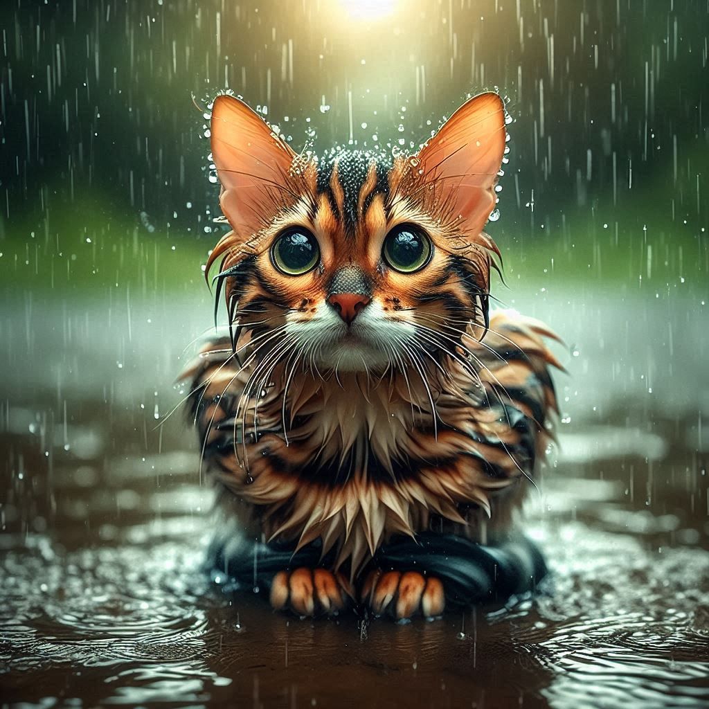Cats don't like rain
