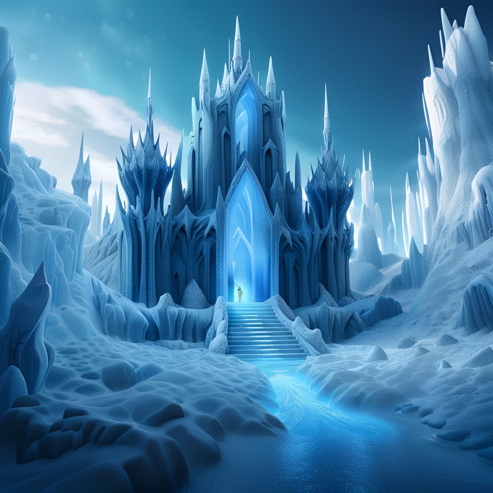 Ice Castles - AI Generated Artwork - NightCafe Creator